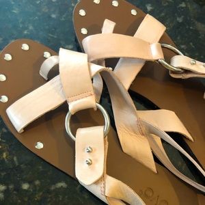 Free People Blush Leather Sandals